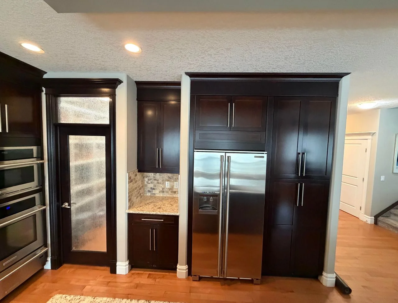 Espresso Built-Ins → Elegant Grey — before